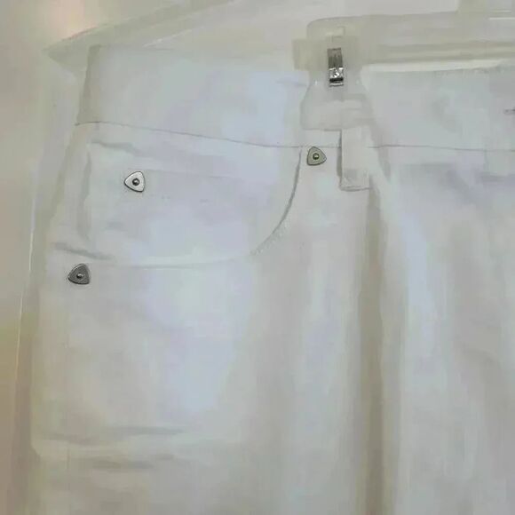 Zac & Rachel White Cotton/Poly/Spandex Raw Hem Jeans NEW - Picture 6 of 10